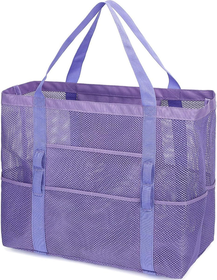 Buy 1, Get 1 FREE – Extra Large Transparent Mesh Beach Bag with 8 Pockets – ClearWave