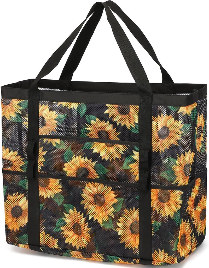 Buy 1, Get 1 FREE – Extra Large Transparent Mesh Beach Bag with 8 Pockets – ClearWave