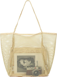 Buy 1, Get 1 FREE – Extra Large Transparent Mesh Beach Bag with 8 Pockets – ClearWave