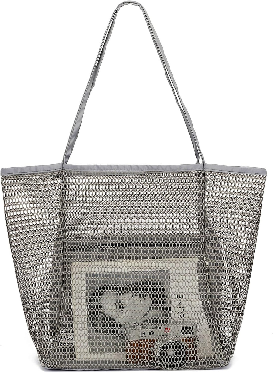 Buy 1, Get 1 FREE – Extra Large Transparent Mesh Beach Bag with 8 Pockets – ClearWave