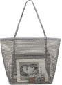 Kaufe 1, Erhalte 1 GRATIS – Extra Große Durchsichtige Mesh-Strandtasche mit 8 Taschen – ClearWave