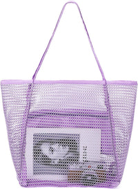 Buy 1, Get 1 FREE – Extra Large Transparent Mesh Beach Bag with 8 Pockets – ClearWave