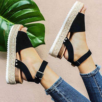 Women's Platform Espadrille Sandals with Wedge Heel & Straps – Livia