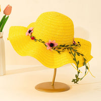 Women's Summer Straw Hat with Flower and Fruit Details – Solène