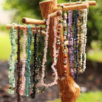 Stylishly Shaped Polished Crystal Necklace - Lina