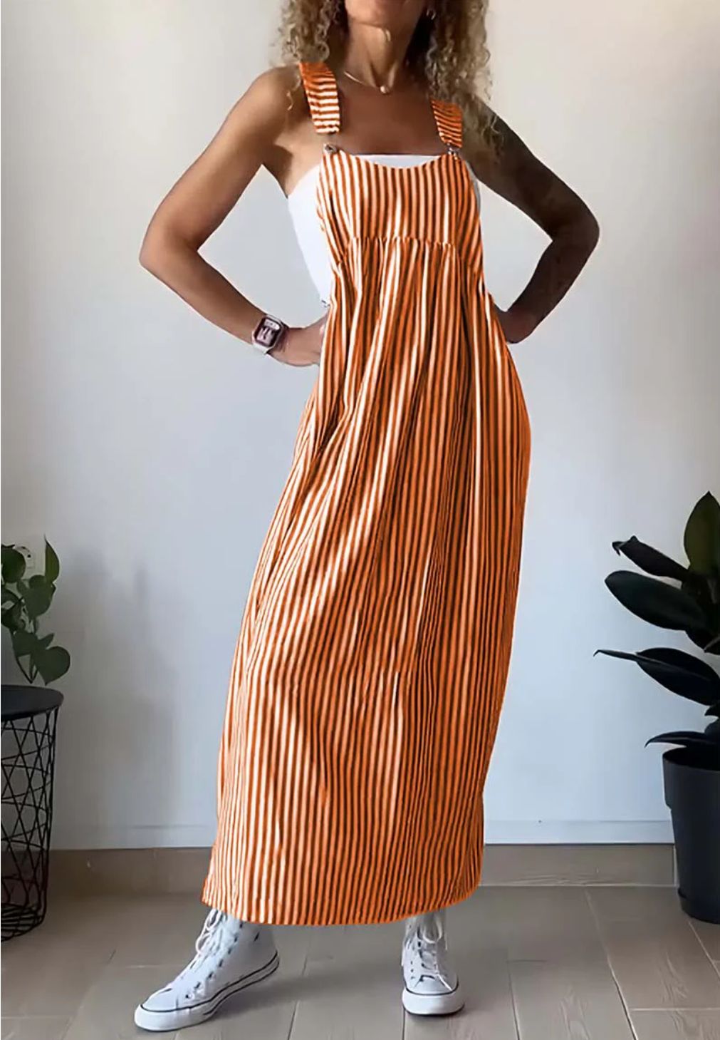 Stilvoller Gestreifter Casual Jumpsuit mit Komfort-Schnitt – Liana