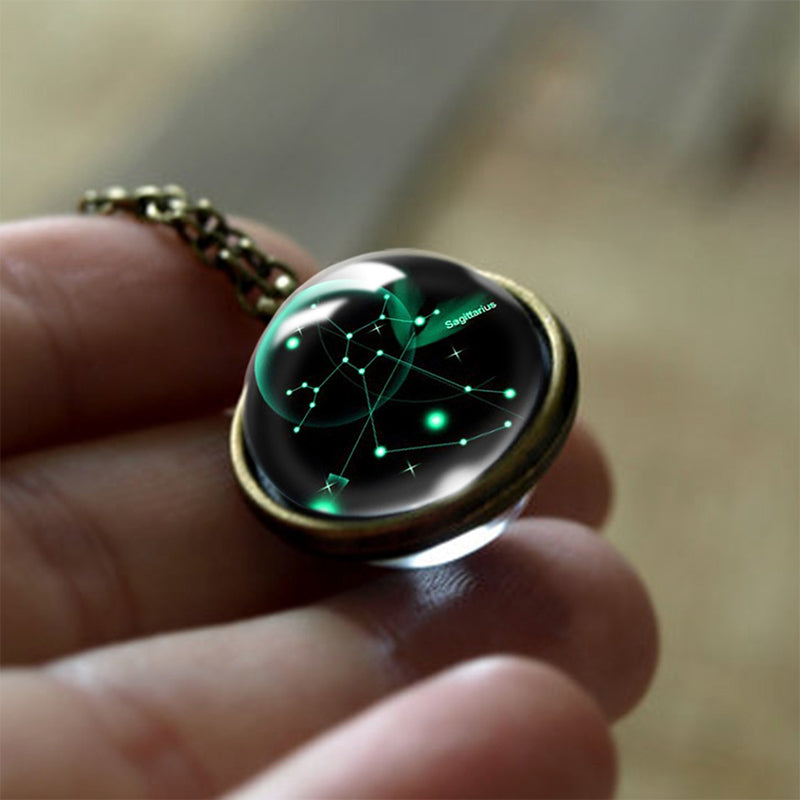 Colgante protector de vidrio con 12 signos del zodiaco – Sofía