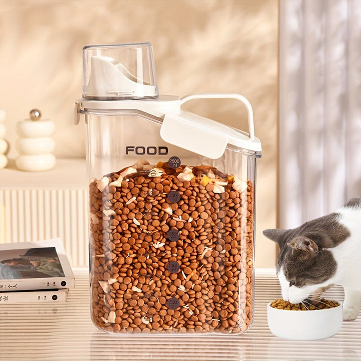Moisture-Resistant Pet Food Container with Measuring Cup - FreshBite
