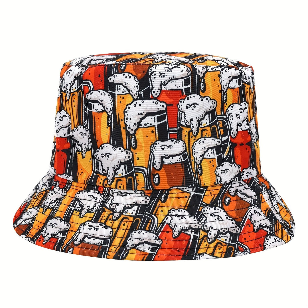 Sombrero tipo cubo unisex con estampado de cerveza – BierKracher Oktoberfest 2025