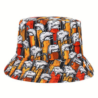 Sombrero tipo cubo unisex con estampado de cerveza – BierKracher Oktoberfest 2025