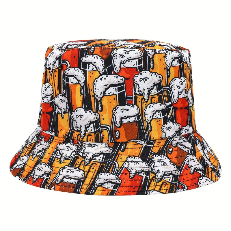 Sombrero tipo cubo unisex con estampado de cerveza – BierKracher Oktoberfest 2025