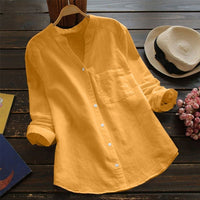 Women's Linen Shirt with Long Sleeves – Isla