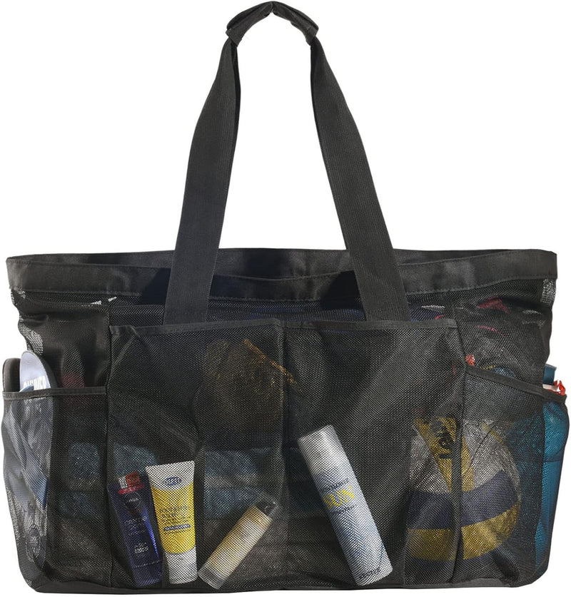 Extra-large mesh beach bag with zipper – sand-free bag