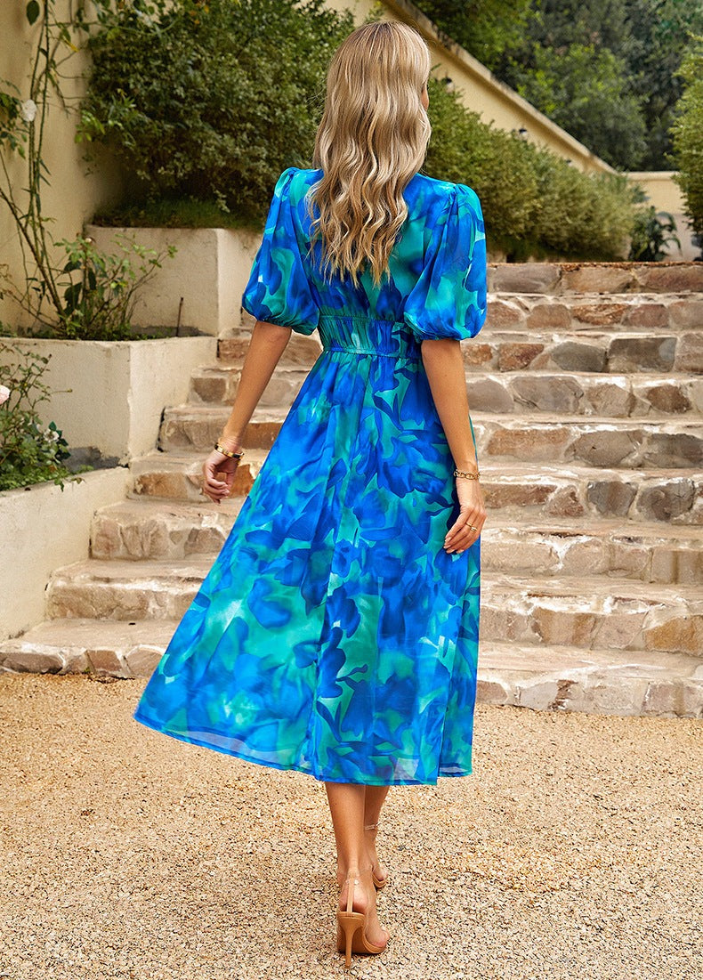 Summer dress with V-neck – Sophie