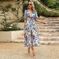 Summer dress with V-neck – Sophie