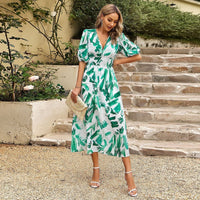 Summer dress with V-neck – Sophie