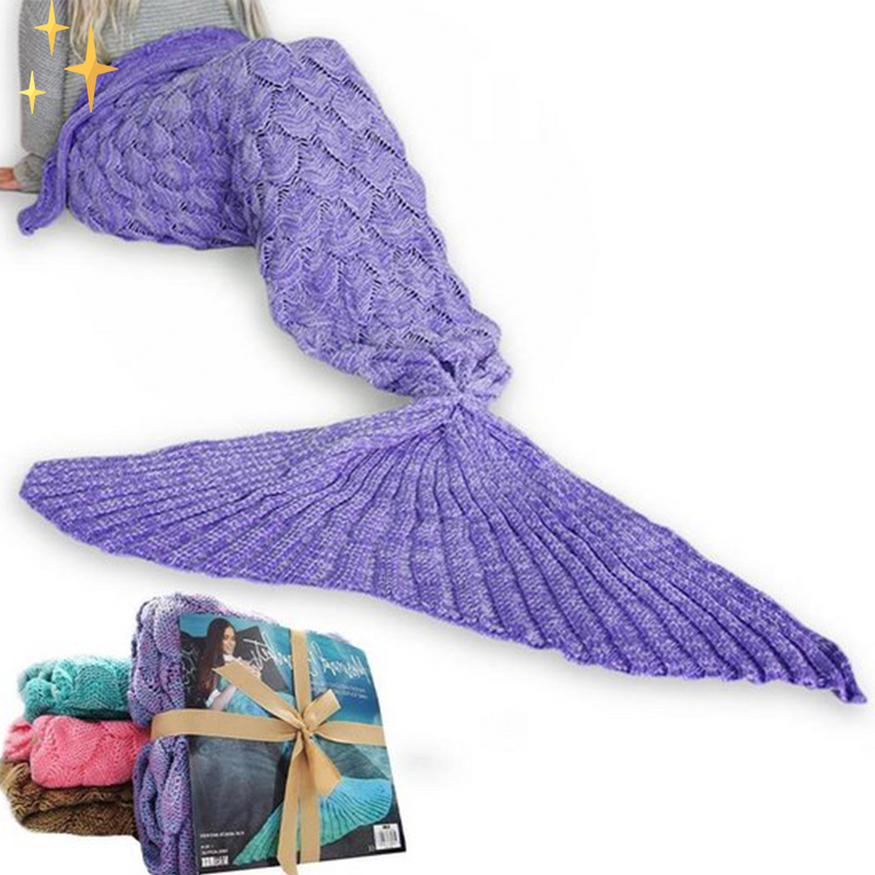 Warme Gestrickte Meerjungfrau-Decke – MermaidDreams