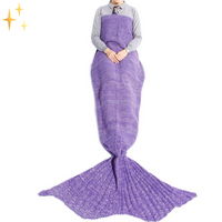 Warme Gestrickte Meerjungfrau-Decke – MermaidDreams
