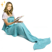 Warme Gestrickte Meerjungfrau-Decke – MermaidDreams