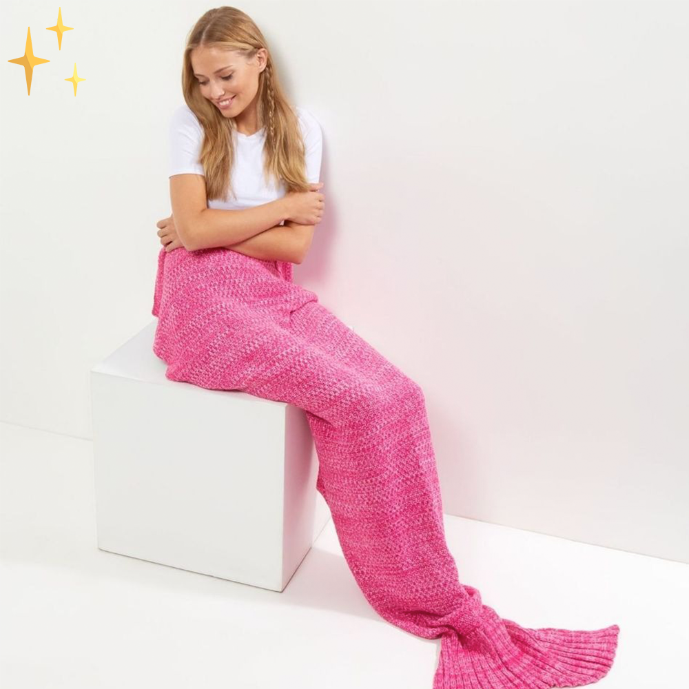 Warme Gestrickte Meerjungfrau-Decke – MermaidDreams