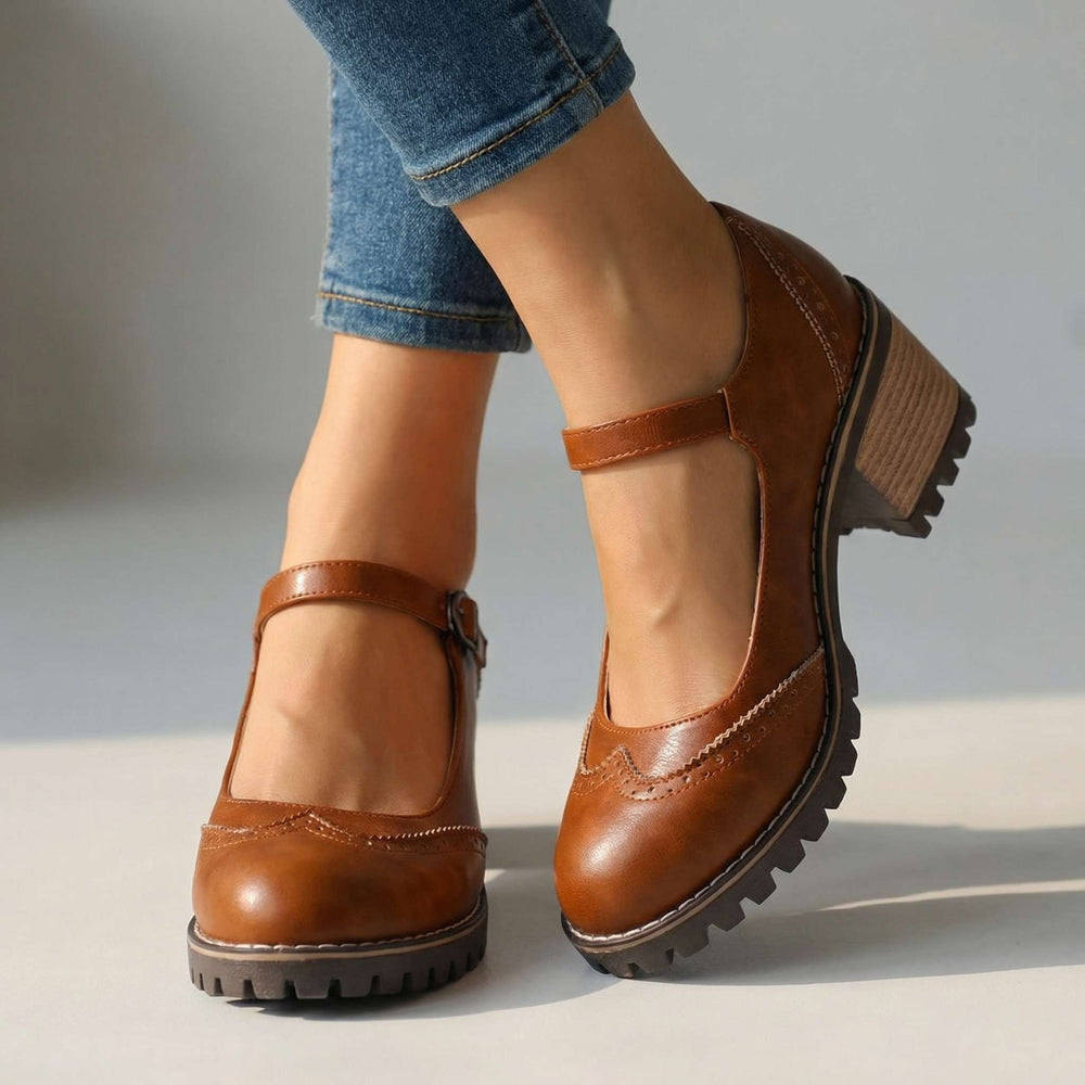 Vintage Women's Mary Jane Shoes with Adjustable Strap 2