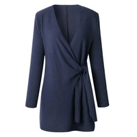 Chaqueta de punto para mujer con cinturón de lazo – Elin