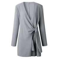 Chaqueta de punto para mujer con cinturón de lazo – Elin