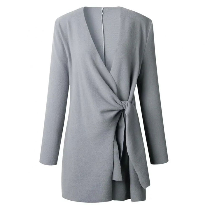 Chaqueta de punto para mujer con cinturón de lazo – Elin