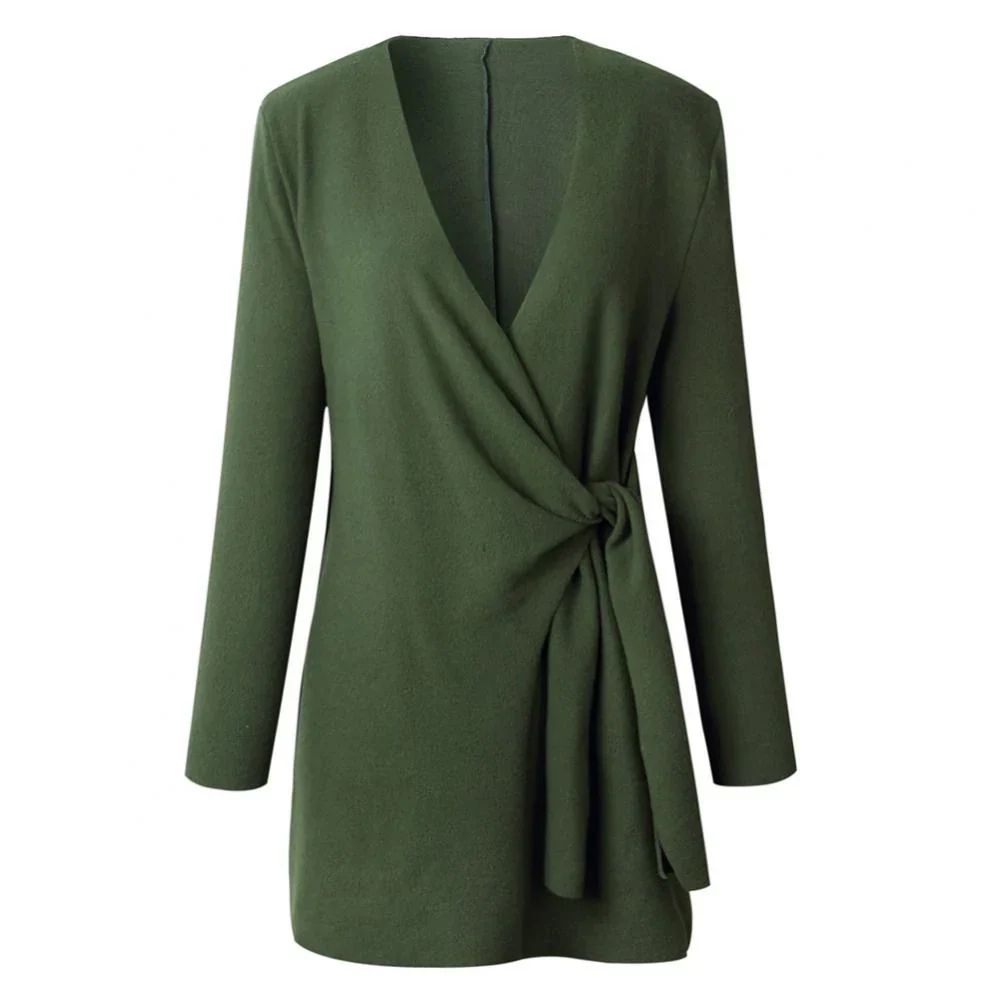 Chaqueta de punto para mujer con cinturón de lazo – Elin