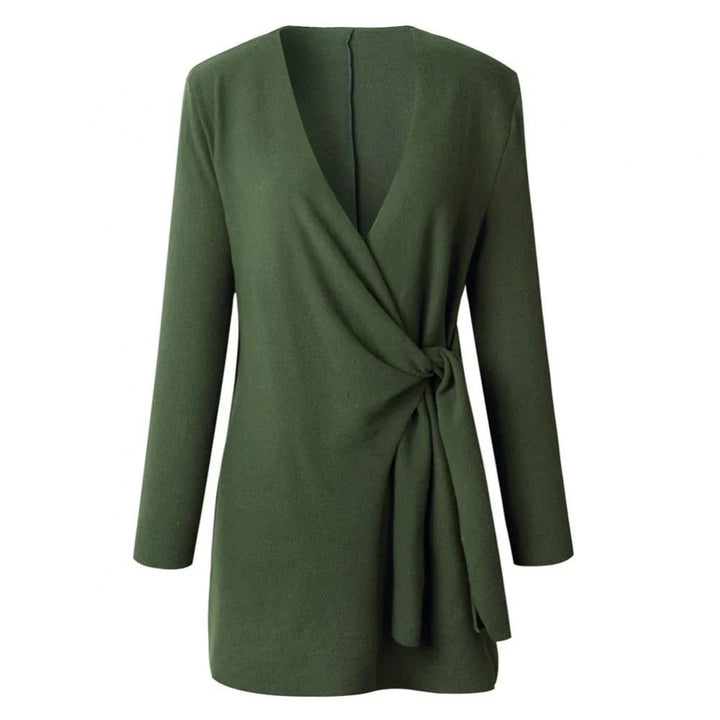 Chaqueta de punto para mujer con cinturón de lazo – Elin