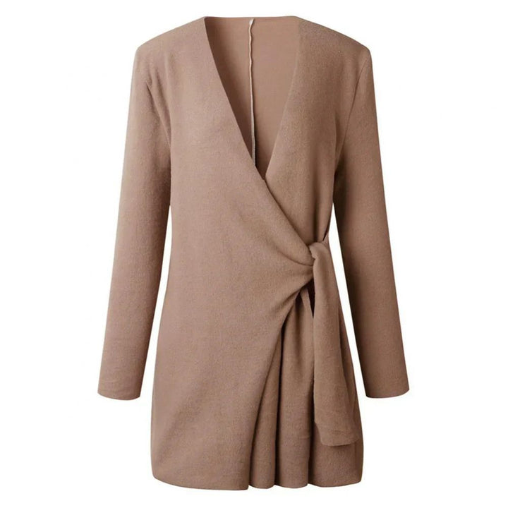 Chaqueta de punto para mujer con cinturón de lazo – Elin