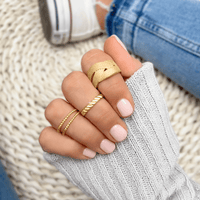 Flettet dobbelt ring - Lina
