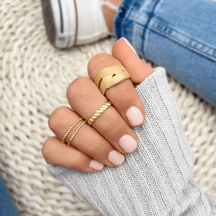 Flettet dobbelt ring - Lina