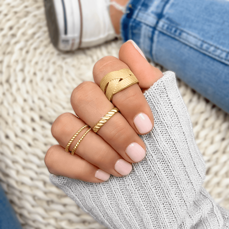 Flettet dobbelt ring - Lina