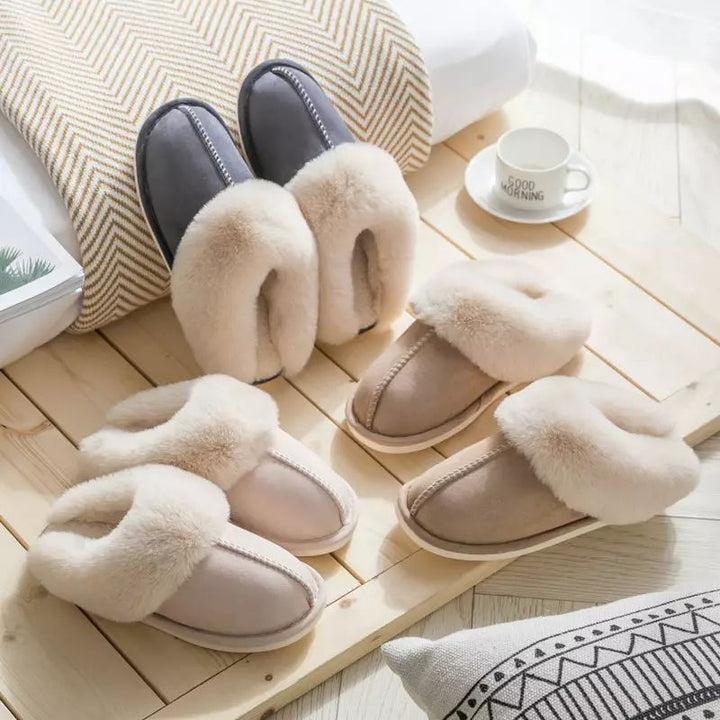 Luxe Faux Suede Women's Slippers - Celine