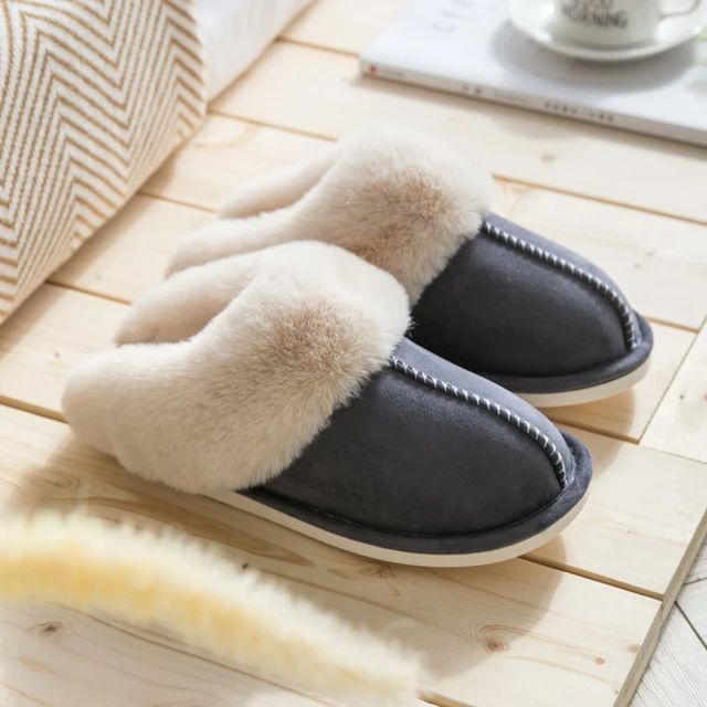 Luxe Faux Suede Women's Slippers - Celine