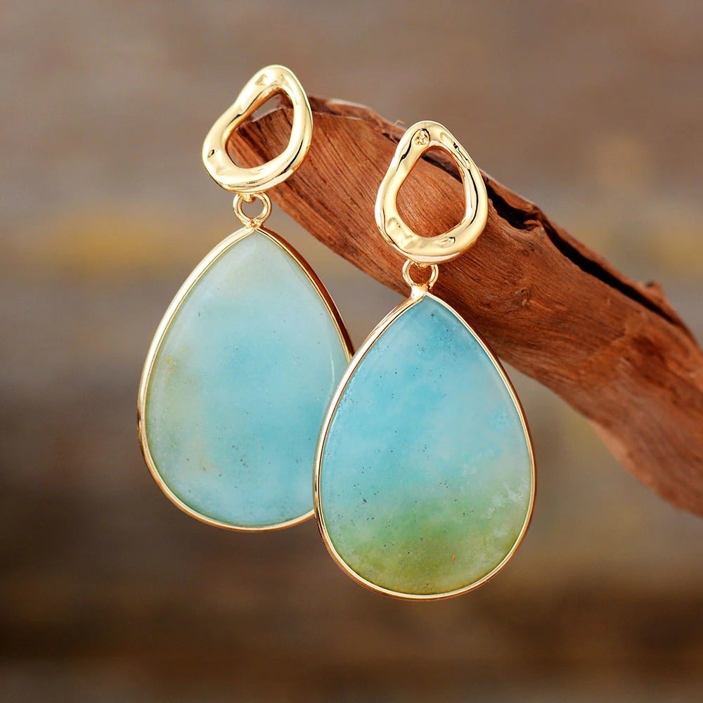 Tropical Amazonite Earrings - Amara