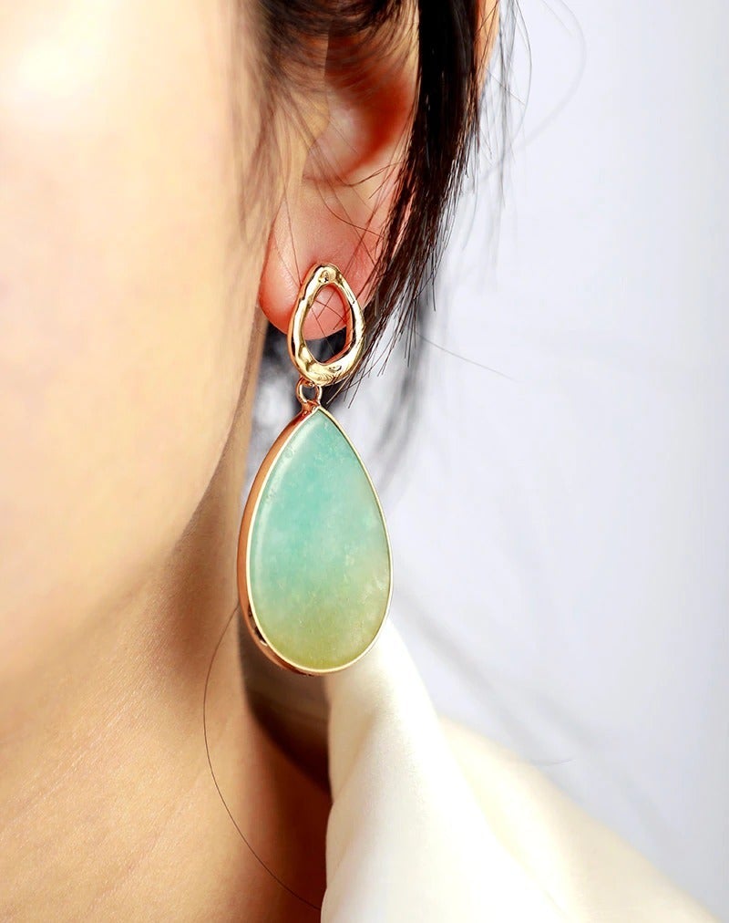 Tropical Amazonite Earrings - Amara