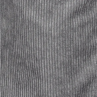 Grauer gerippter Stoff, Textur, Material, Bekleidung, Hintergrund, Nahaufnahme, Detailansicht.