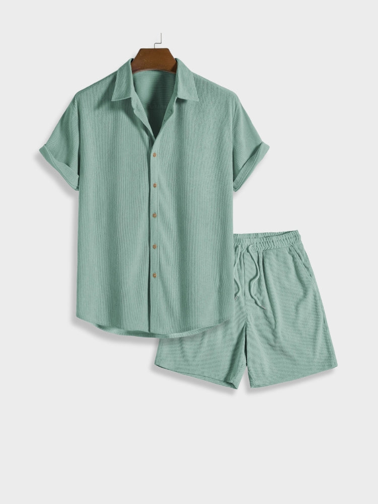 Pantalones cortos de pana para hombre con cierre de botón – Sven