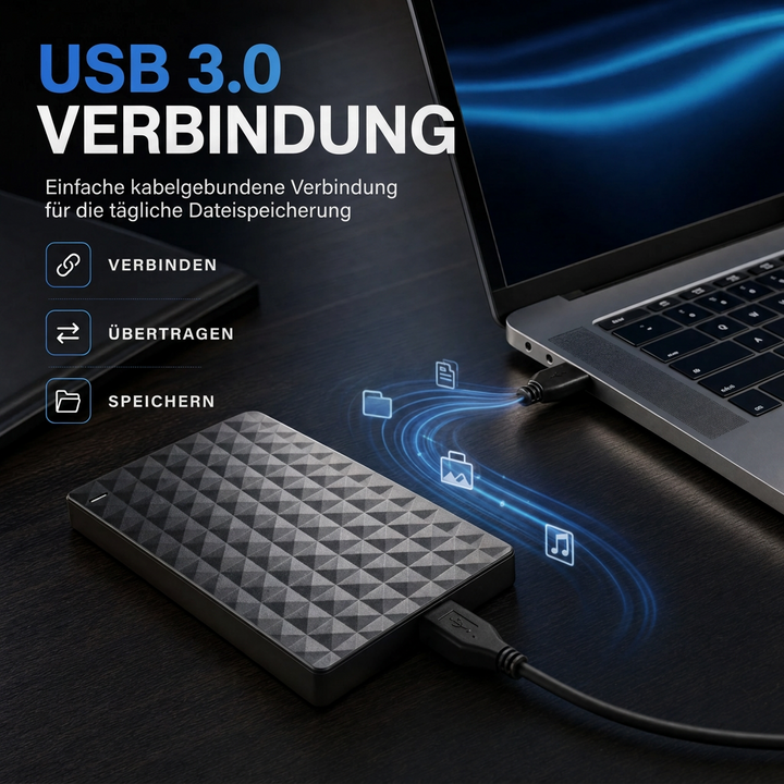 External 10TB HDD – Portable USB 3.0 Hard Drive for Files and Backups
