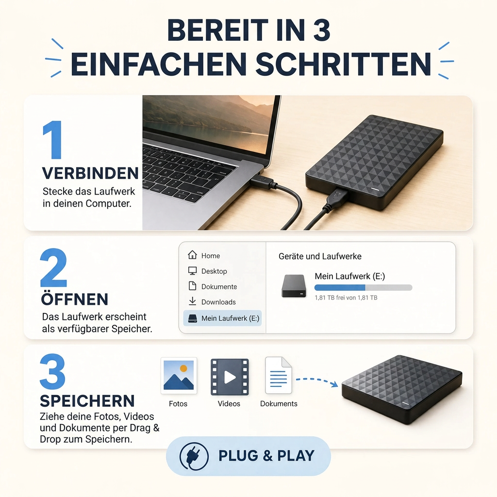 External 10TB HDD – Portable USB 3.0 Hard Drive for Files and Backups
