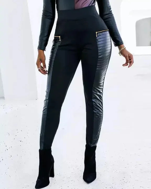 Trendy High-Waist Lederhose für Damen - Romy