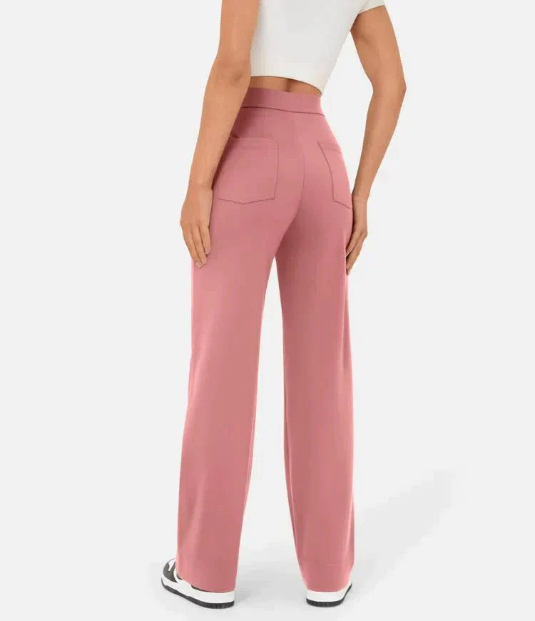 Elastic High Waist Women's Pants - Isabeau