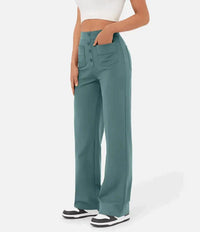 Elastic High Waist Women's Pants - Isabeau