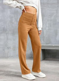 Elastic High Waist Women's Pants - Isabeau