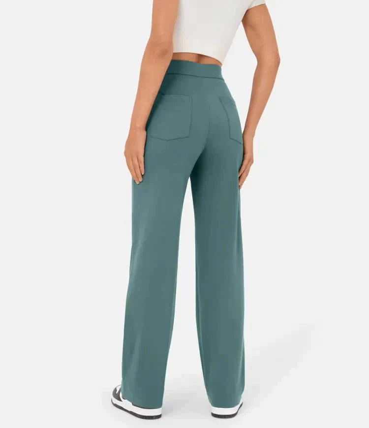 Elastic High Waist Women's Pants - Isabeau