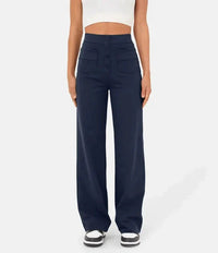 Elastic High Waist Women's Pants - Isabeau