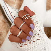 Stylish Double Cross Ring – Celeste
