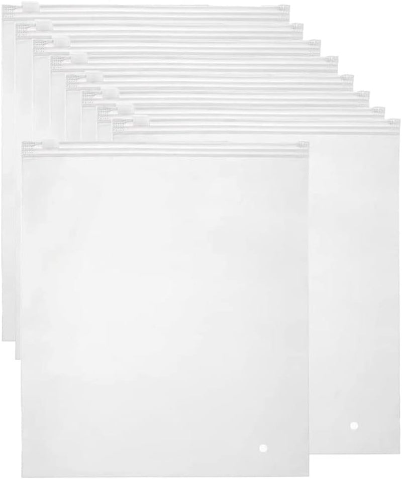 Genanvendelige frostede lynlåsposer – 40 stk. tøjopbevaringsposer med ventilationshuller (Køb 1, få 1 GRATIS)